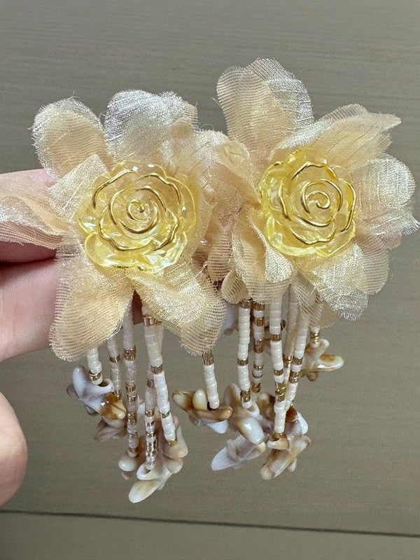 Women Floral Drop Earrings