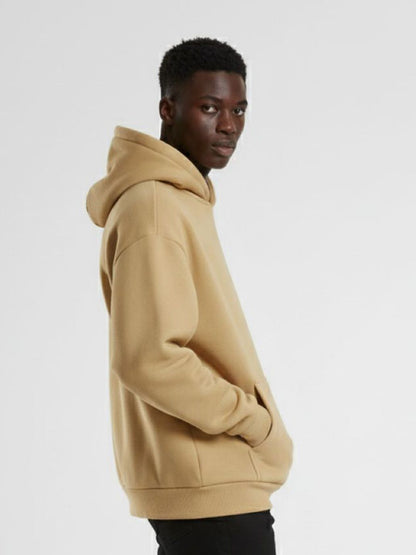 Men Hooded Long Sleeves Cotton Sweatshirt