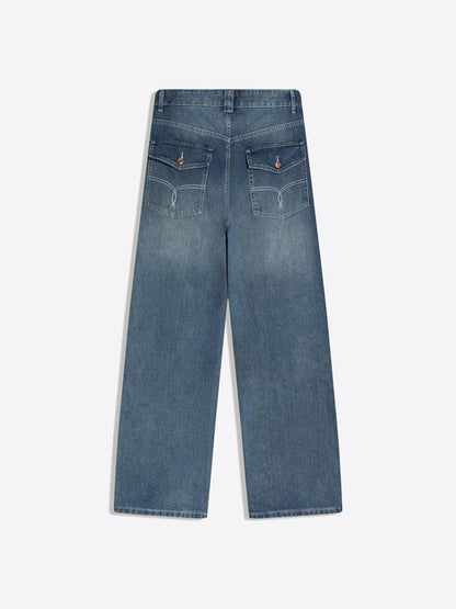 Men Embroidered super baggy jeans