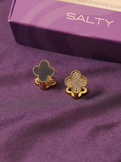 SALTY Gold-Plated Contemporary Studs Earrings