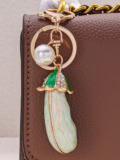 SALTY Yellow & Green Embellished Bag & Purse Peas Charm