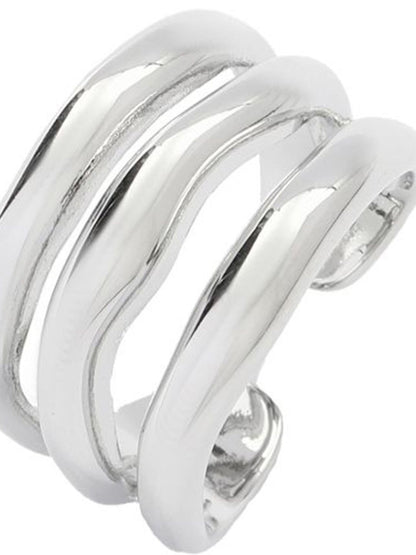 SALTY Trendy Golden Multi Spiral Ring for Women & Girls Stylish Adjustable Finger Ring