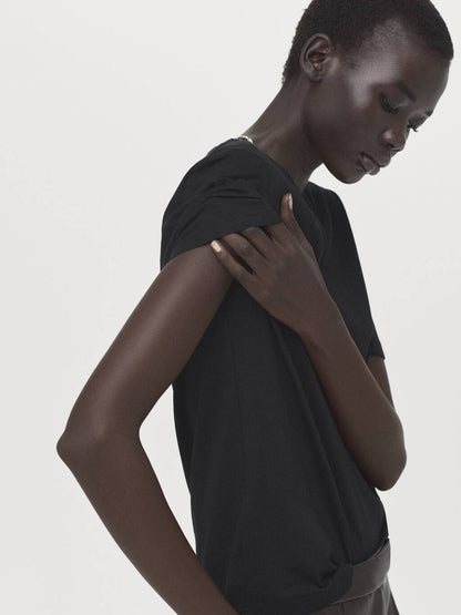 V-Neck Pure Cotton T-shirt