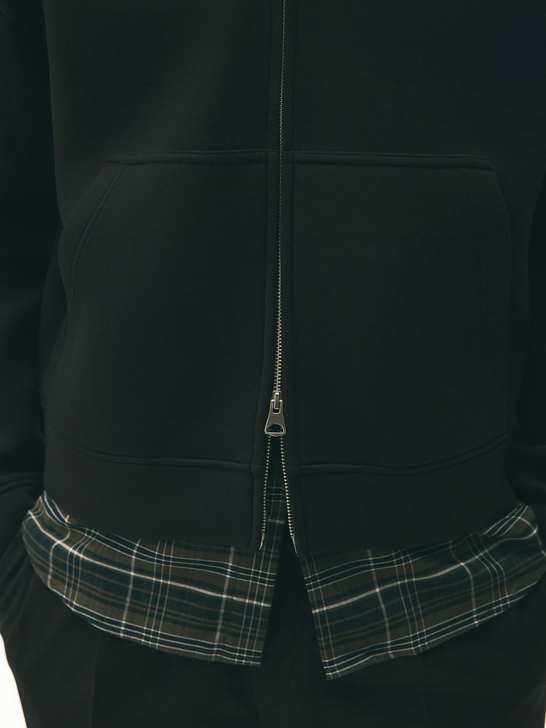 Men Loose Fit Zip-Through Hoodie