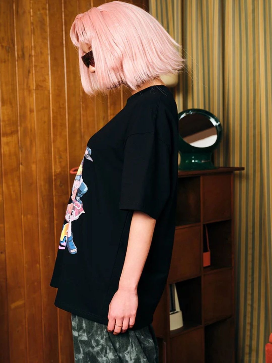 Women Leaf Village Legends Printed Cotton Oversized T-shirt
