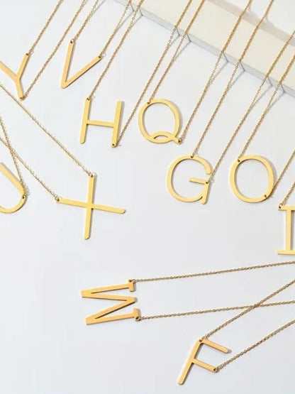 SALTY Stainless Steel Chic Alphabet Golden Chain