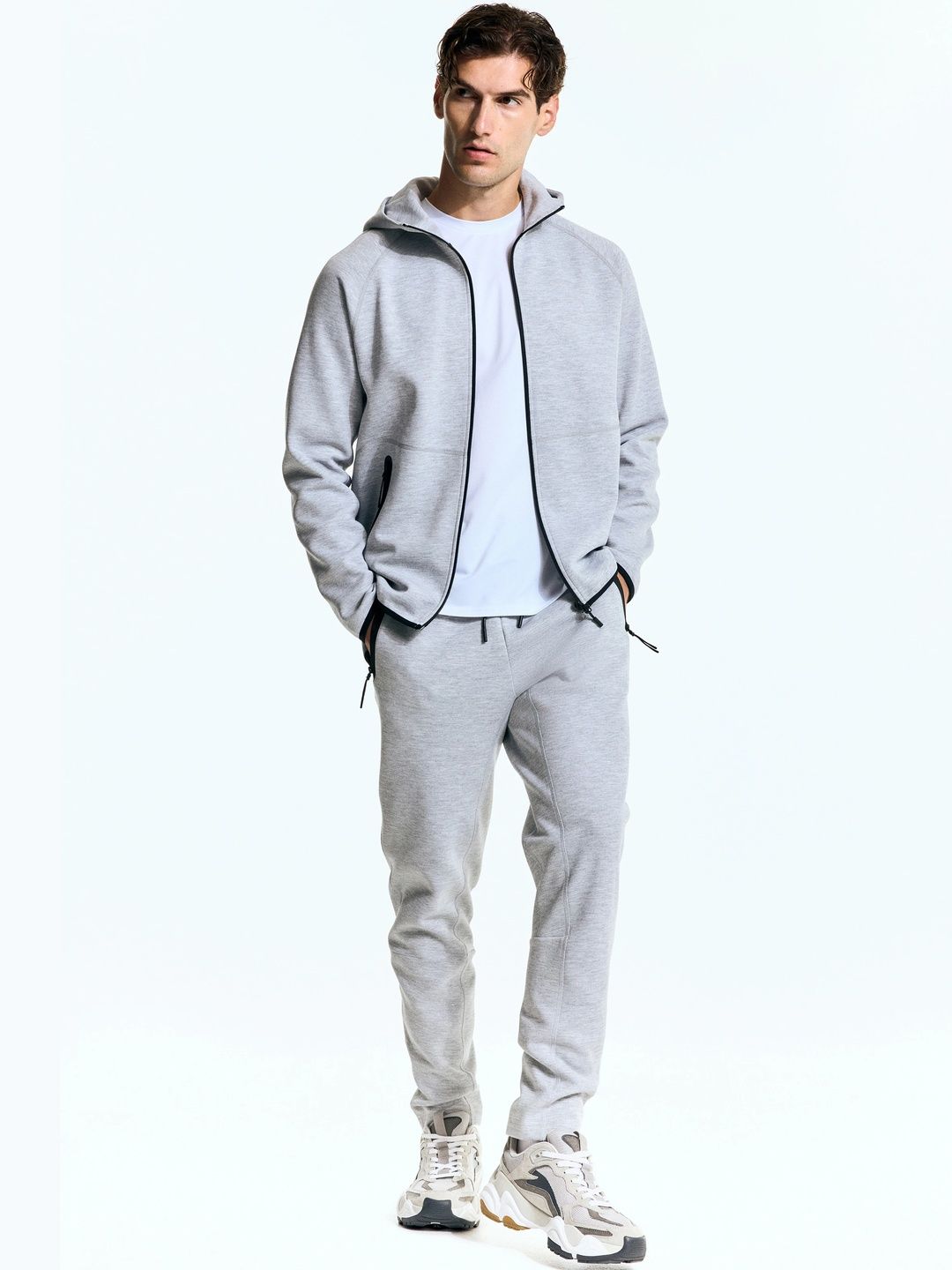 Regular Fit Sports Zip-Through Hoodie In Drymove