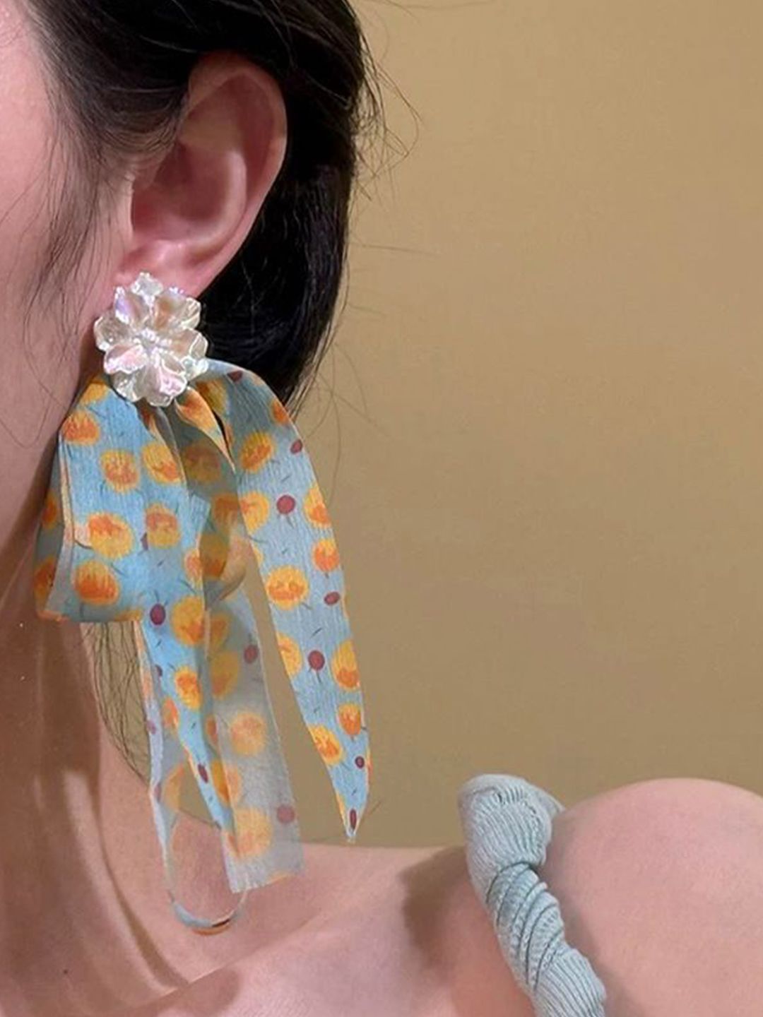 Floral Shaped Drop Earrings