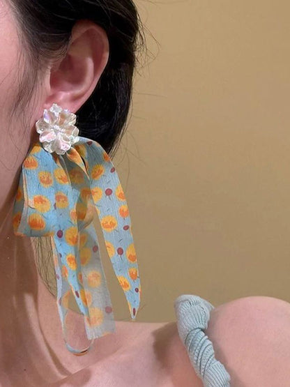 Floral Shaped Drop Earrings