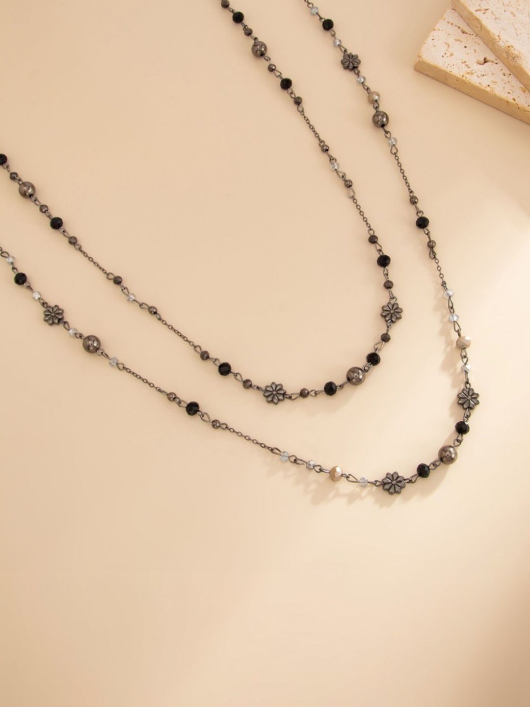 Silver-Plated Layered Necklace