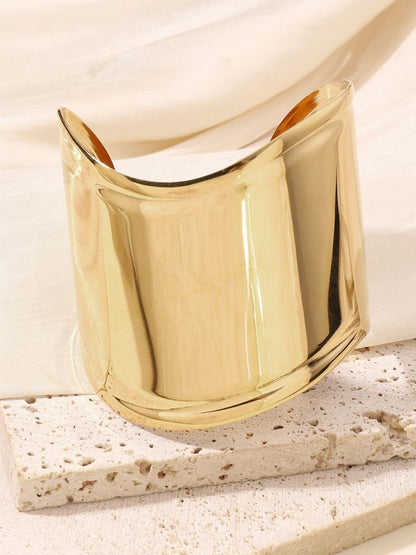 SALTY Gold-Plated Big Bold Cuff Bracelet