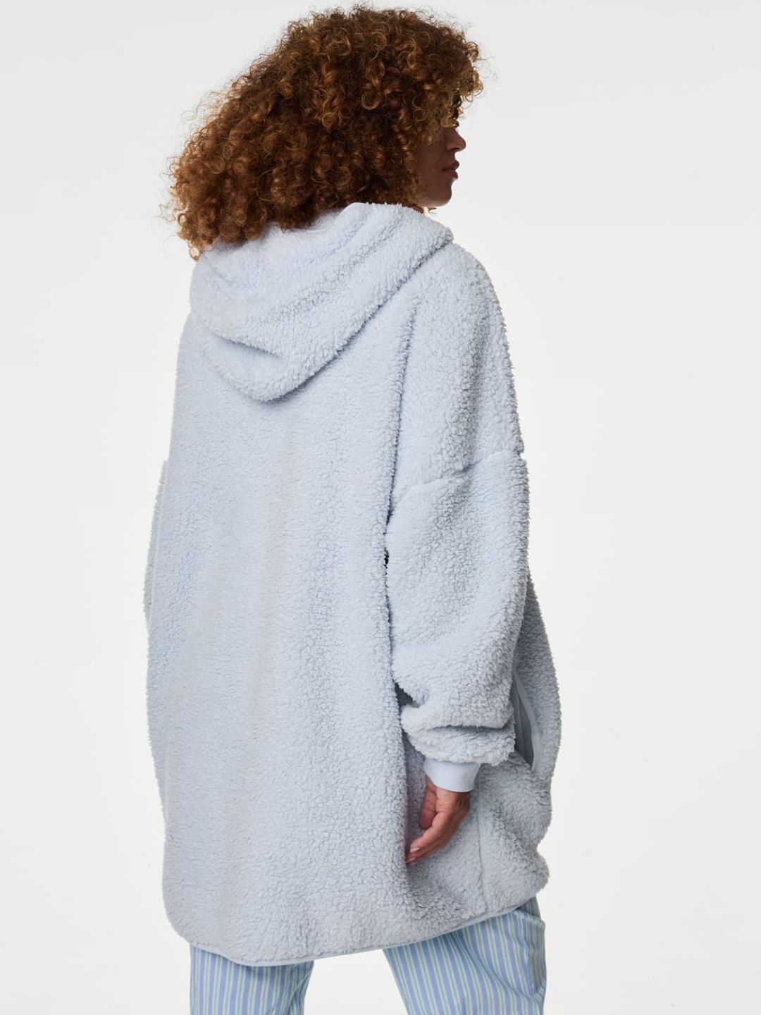 Teddy Fleece Hooded Lounge Cardigan