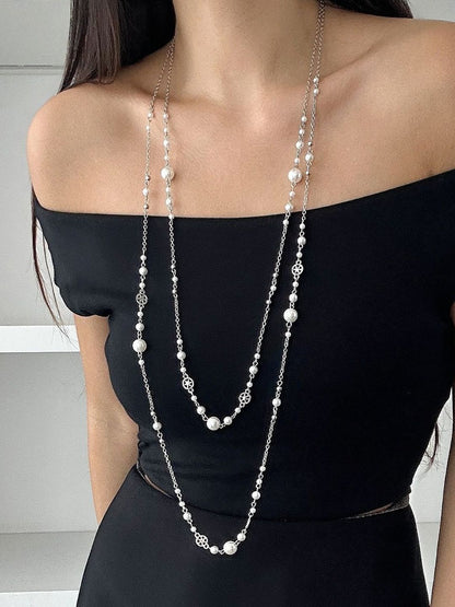 Silver-Plated Enamelled Necklace