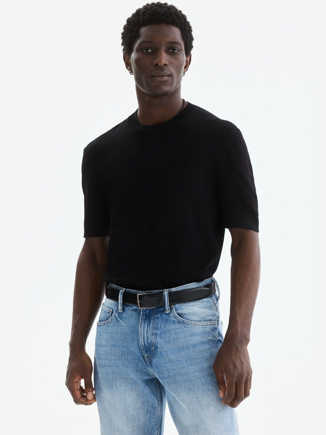 Slim Fit Knitted T-Shirt