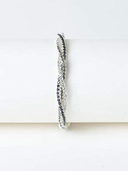 SALTY Women Artificial Stones Studded Wraparound Bracelet