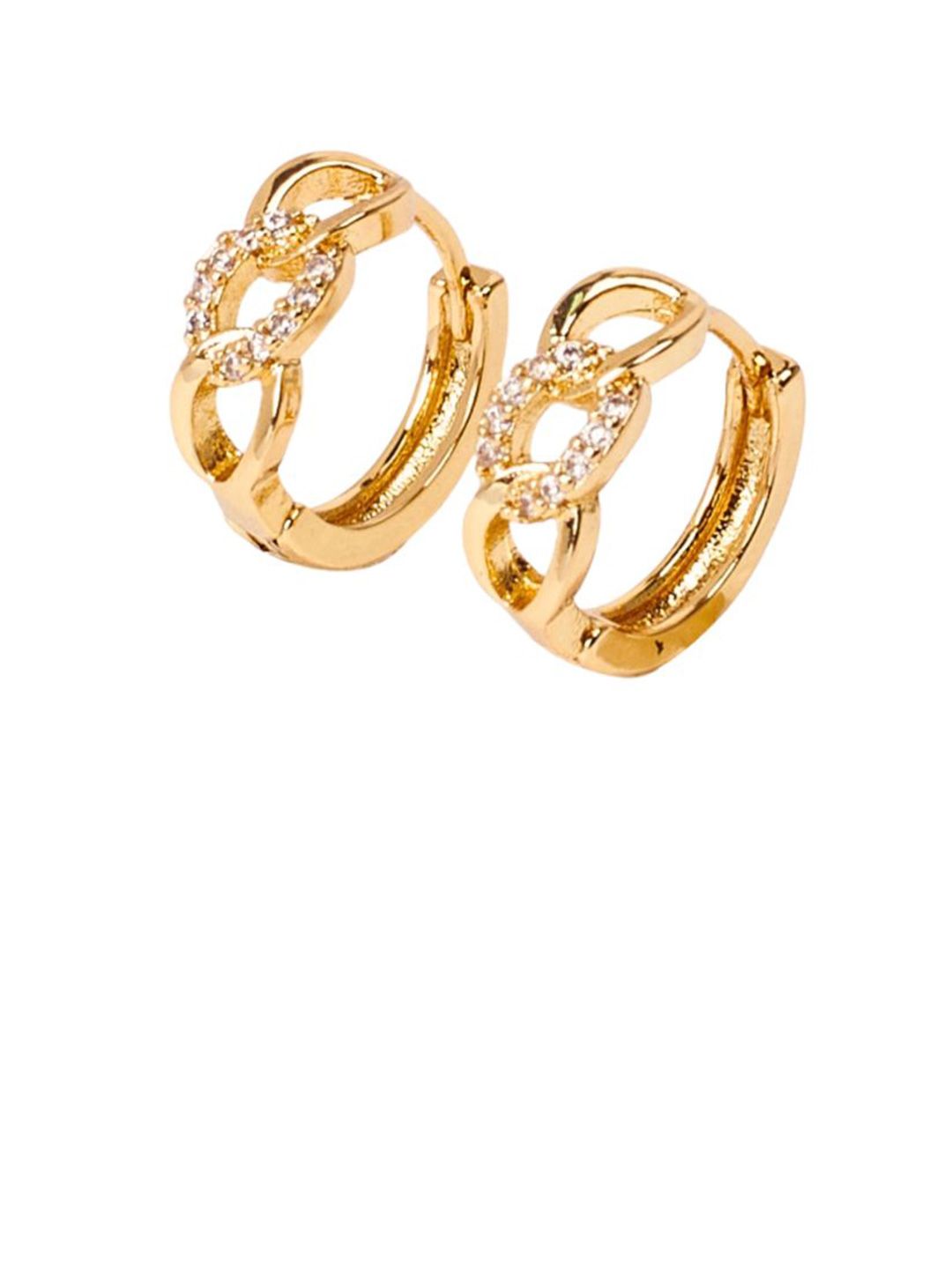 SALTY Sunehri Artificial Stones Studded Circular Studs