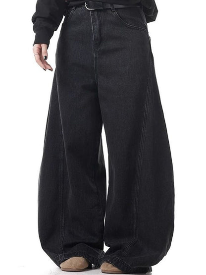 Men Wide Leg Mid-Rise Jeans