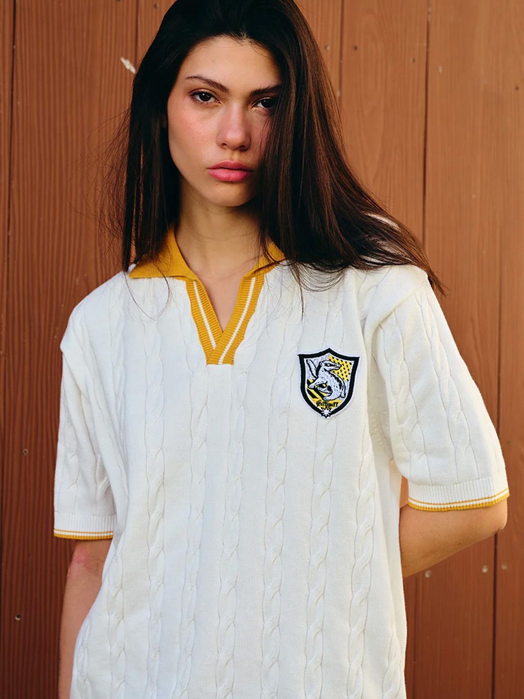 Hufflepuff Legacy Cable Knit Polo
