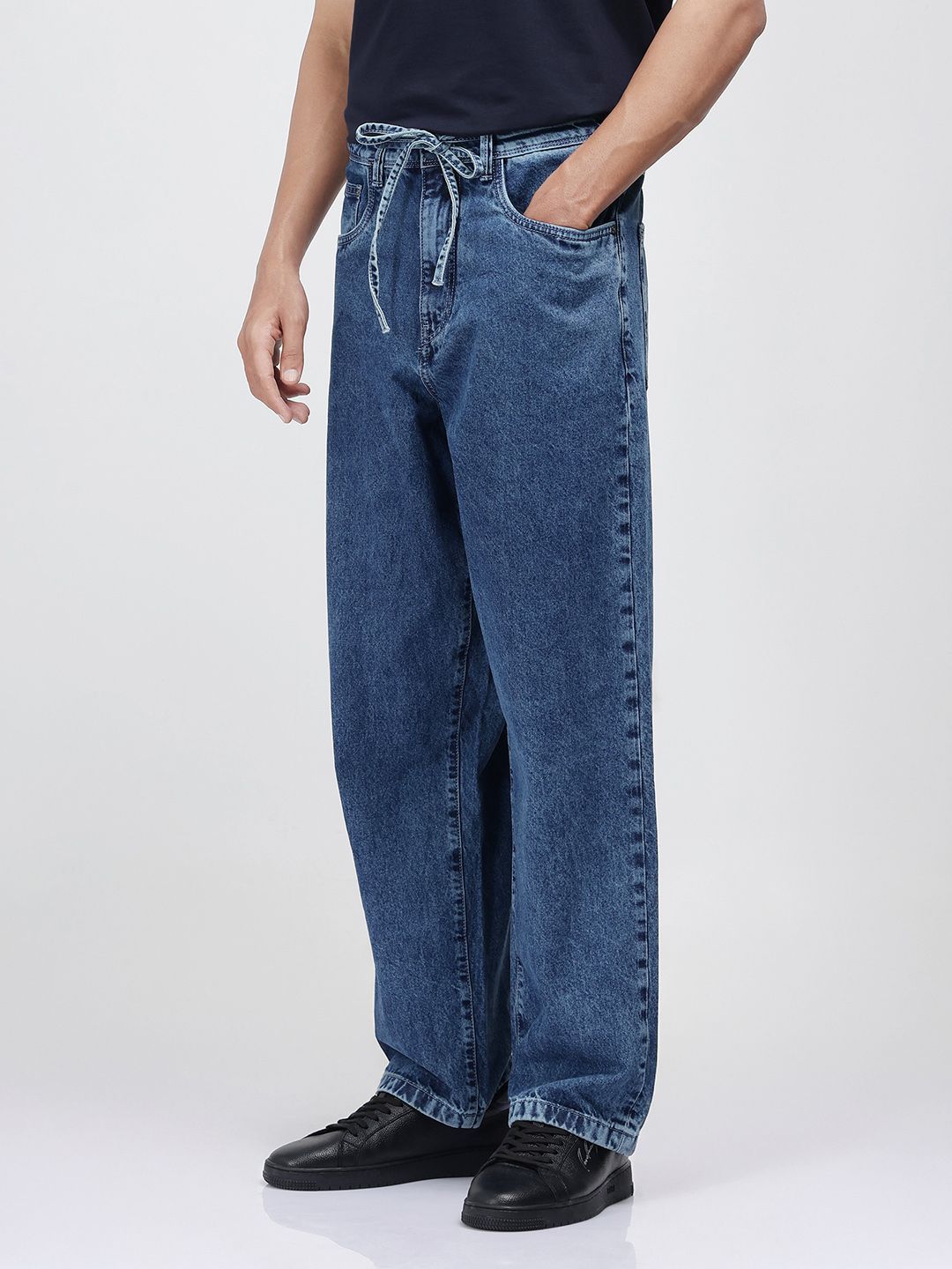 Men Comfort Stretchable Otto Light Blue Baggy Jeans