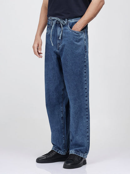 Men Comfort Stretchable Otto Light Blue Baggy Jeans