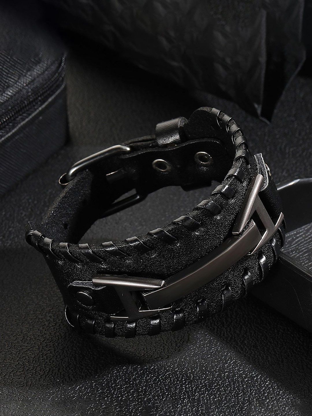 Women Leather Antique Wraparound Bracelet