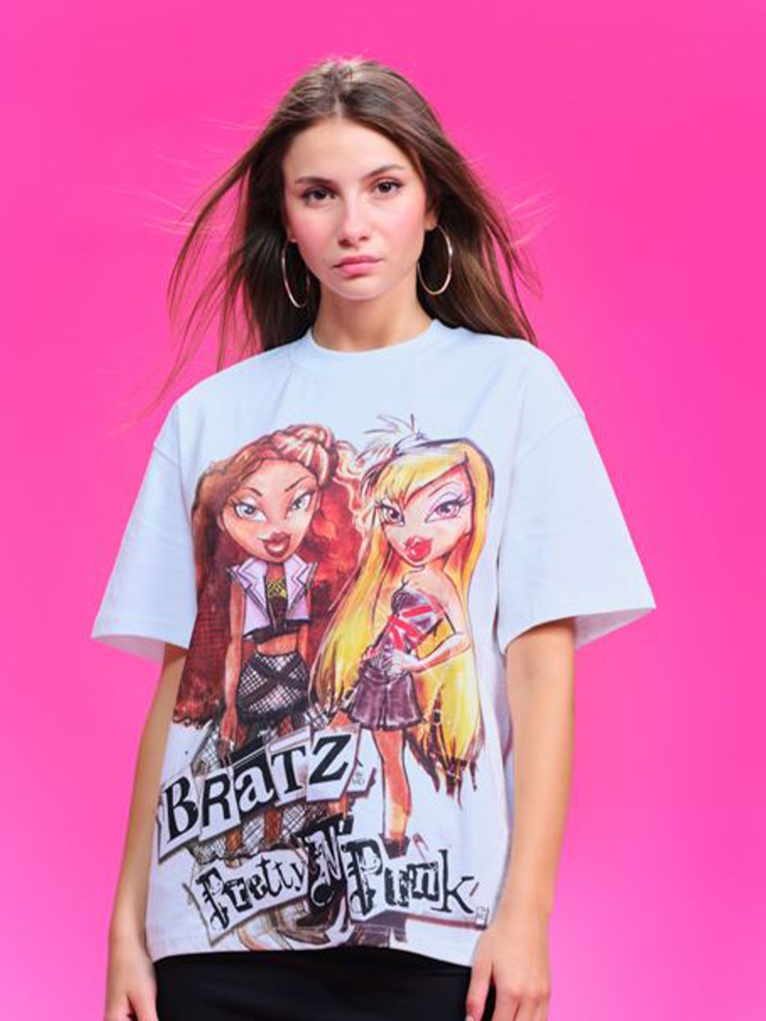 Women Bratz Graphic Oversized T-shirt