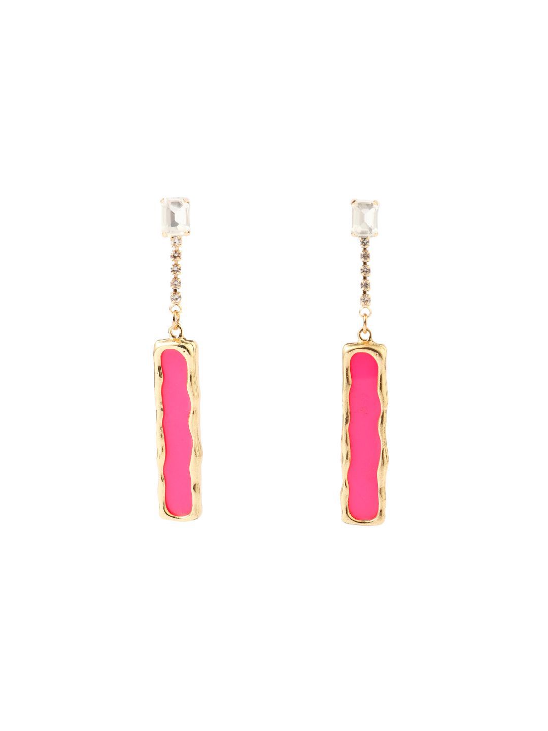 SALTY Rhinestone Beaded Contemporary Drop Earrings