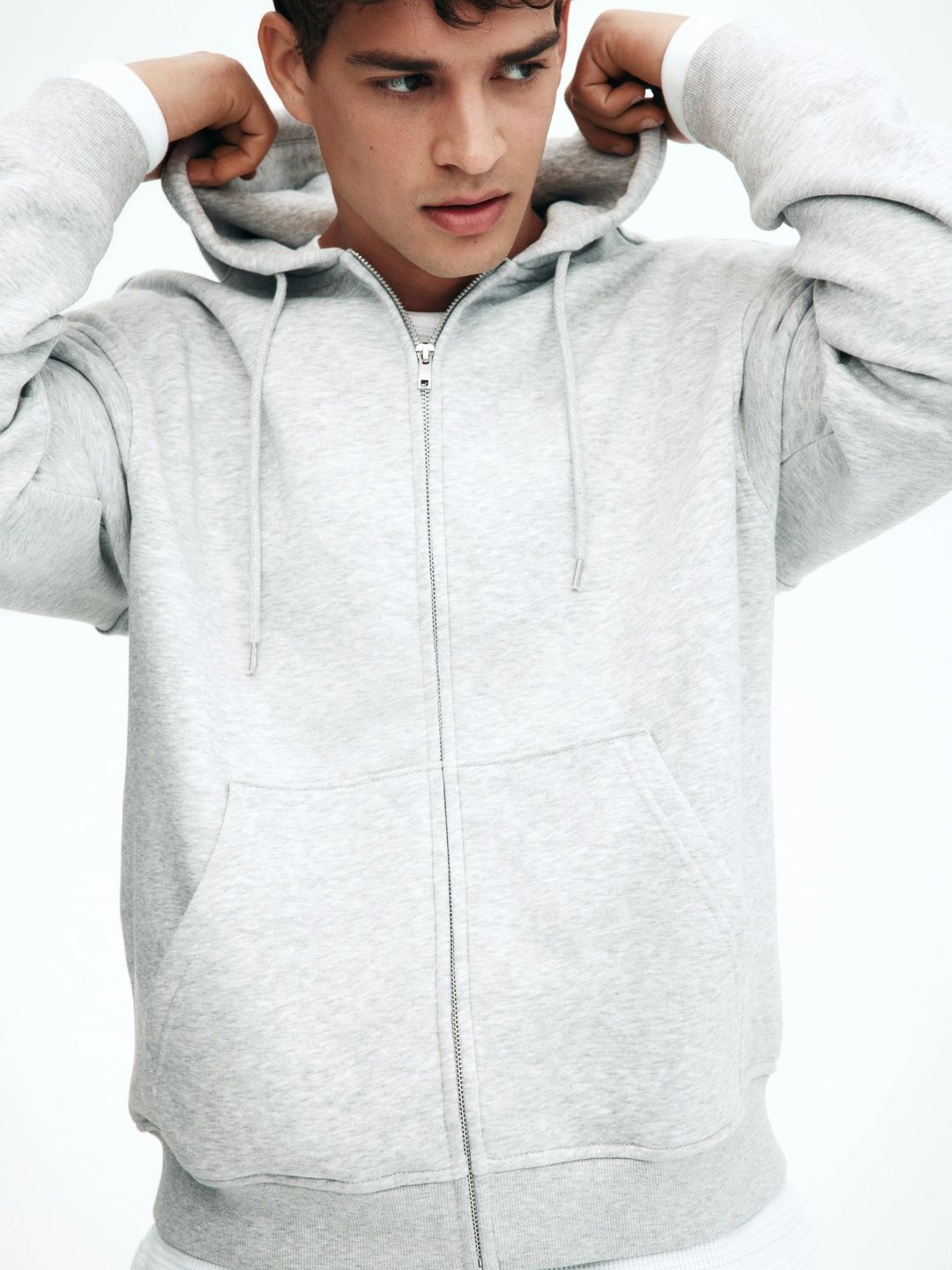 Loose Fit Zip-Through Hoodie