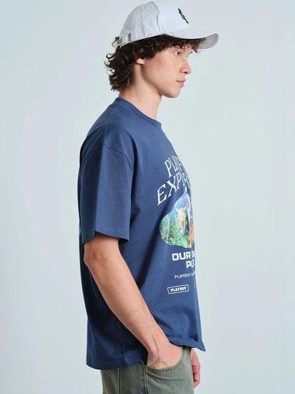 Playful Explorers Playful Explorers Blue Oversized T-shirt