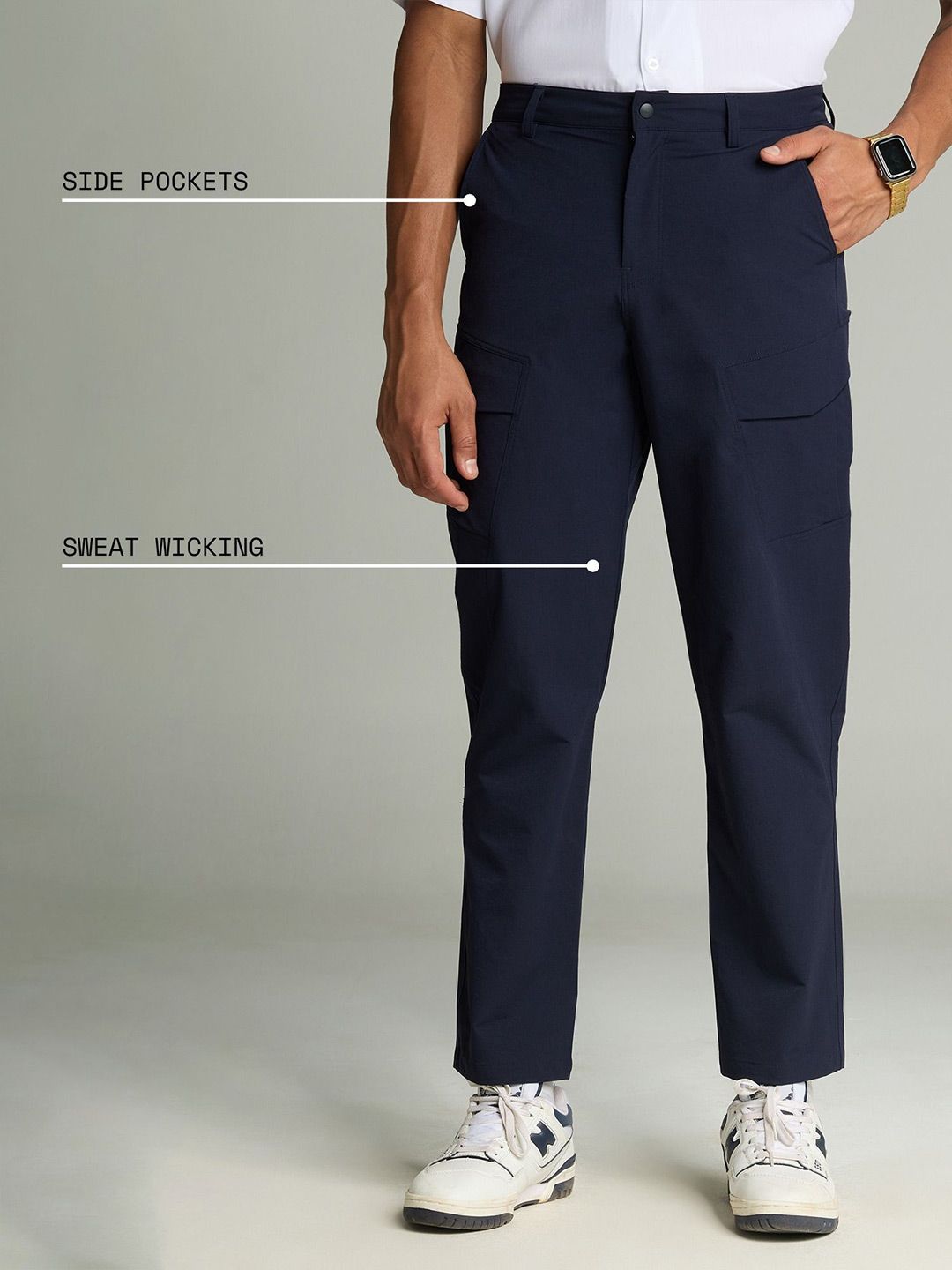 Navy Stride Cargo Pants