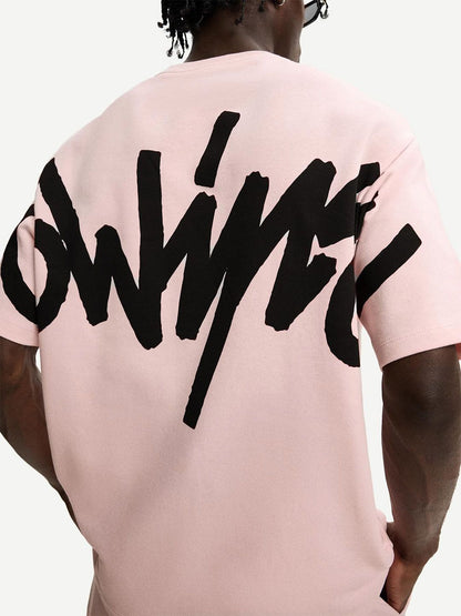Printed short sleeve plush T-shirt