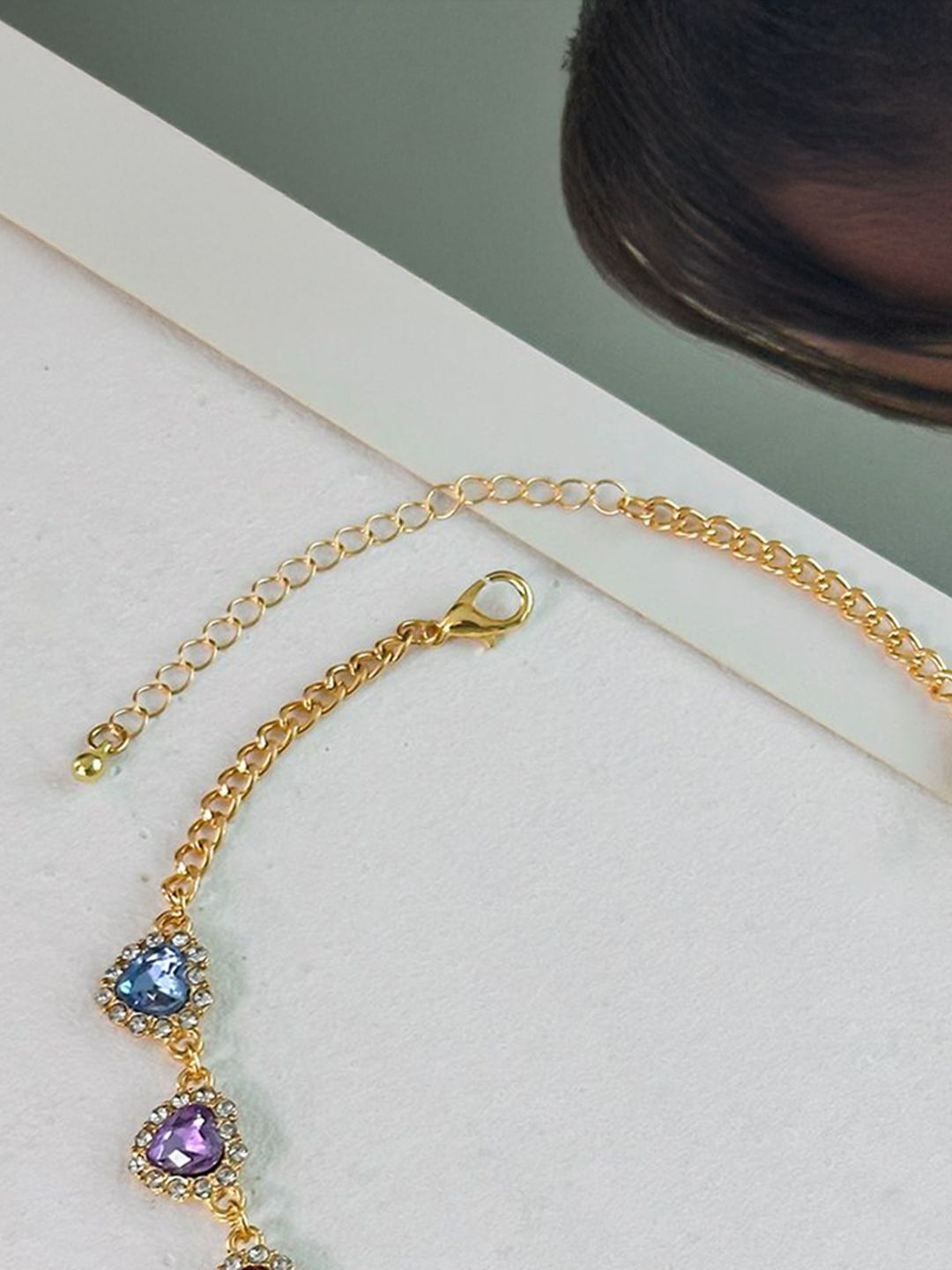 Gold-Plated Enamelled Necklace