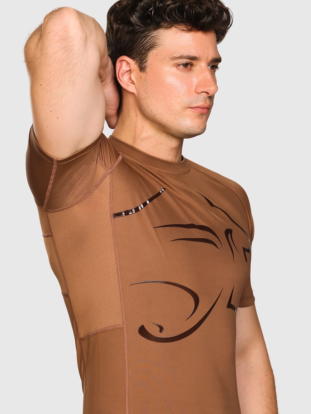 Animal Printed Compression T-shirt