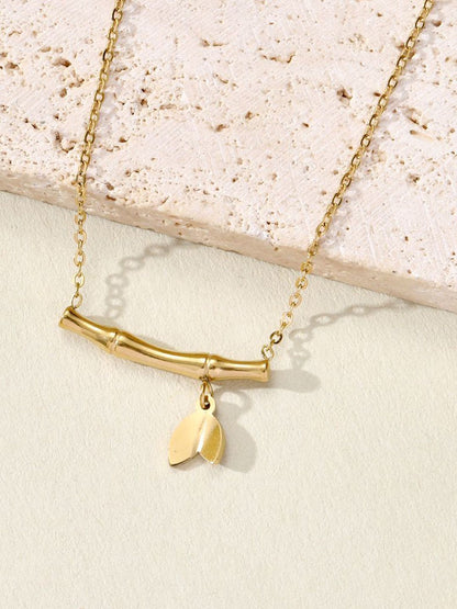 SALTY Stainless Steel Bamboo Bloom Necklace