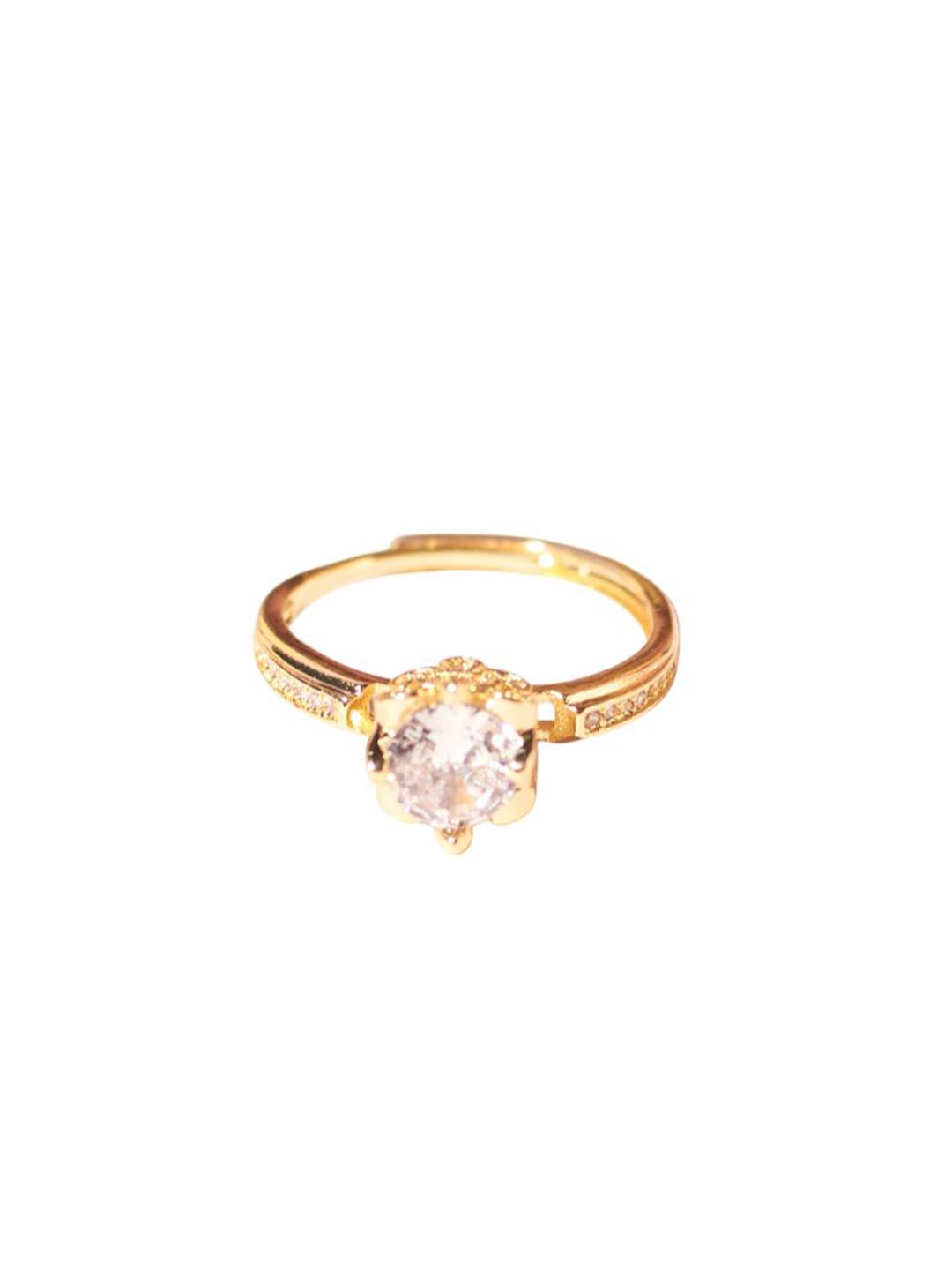 SALTY Radiant Crystal Studded Ring For Women & Girls