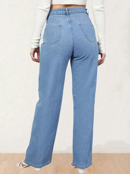 Women Straight Fit High-Rise Stretchable Jeans