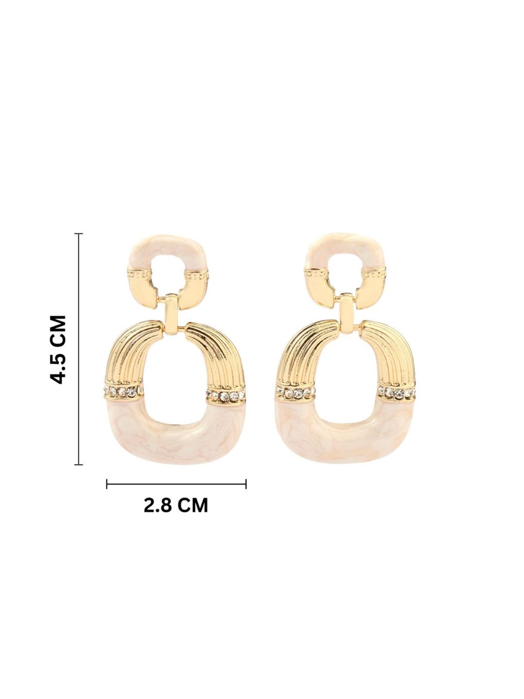 SALTY Pack of 2 Women Blush Luxury Gold Earring