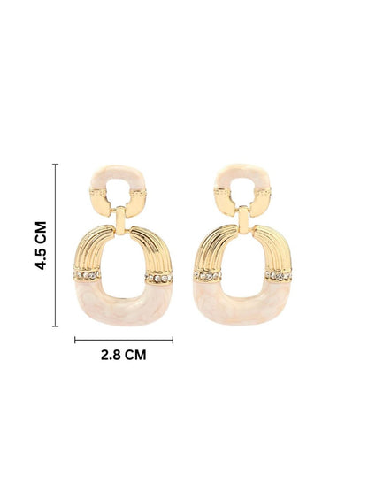 SALTY Pack of 2 Women Blush Luxury Gold Earring