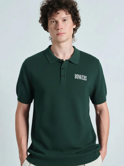 Men Polo Collar Short Sleeve T-shirt