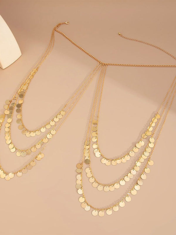 Gold-Plated Layered Body Chain