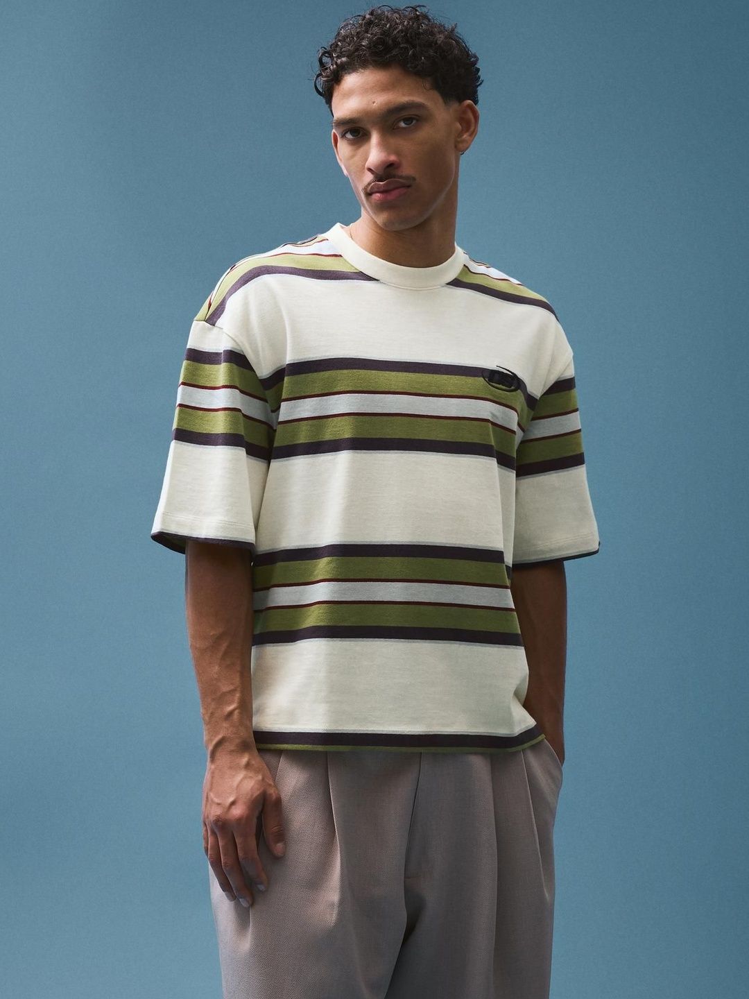 Short sleeve boxy print T-shirt