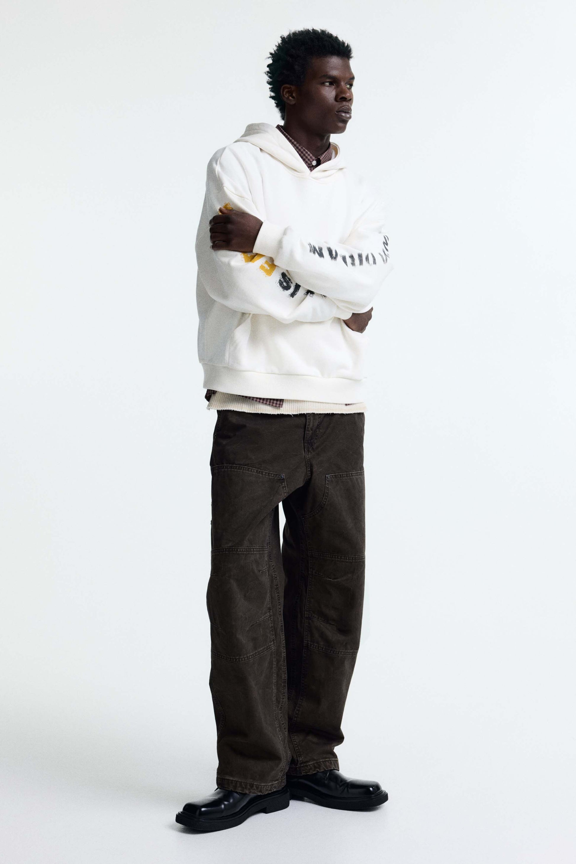 Oversized Fit Printed Hoodie