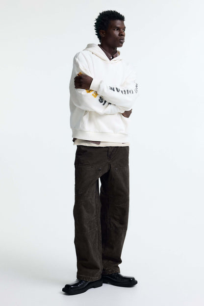 Oversized Fit Printed Hoodie