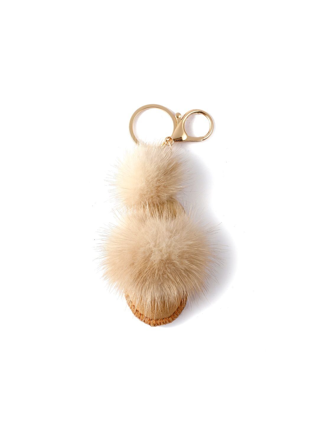 SALTY Brown Winter Glove Pom Bag Charm
