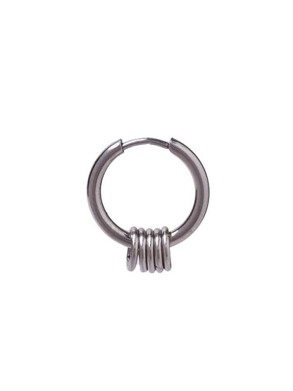 SALTY Stainless Steel Silver Plated Circular Shaped Studs Earring