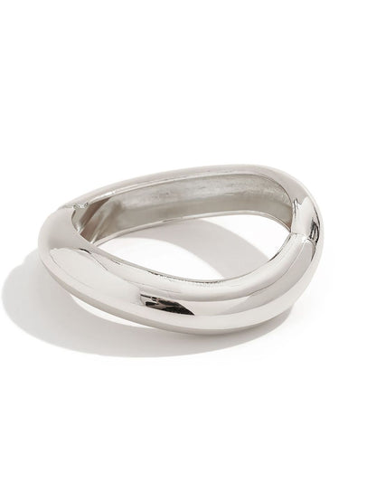 Silver-Plated Bangle-Style Bracelet