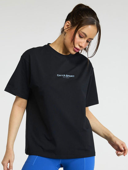 Black Cava Sport Oversized Tee