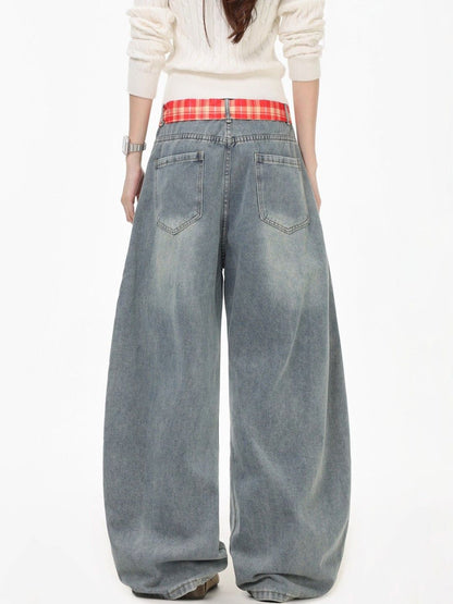 Women Wide Leg High-Rise Light Fade Jeans