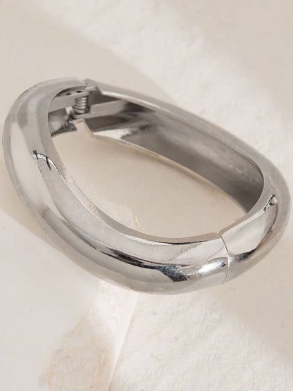 Silver-Plated Bangle-Style Bracelet
