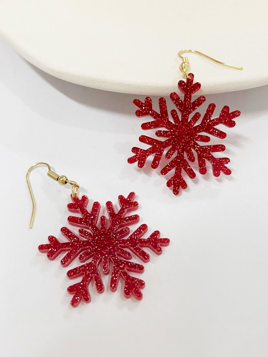Leaf Shaped Drop Earrings